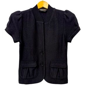 BCBG Maxazria Wool Short Sleeve Cardigan